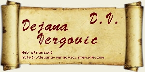 Dejana Vergović vizit kartica